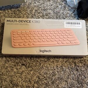 Logitech K380 Multi-Device Keyboard in Pink